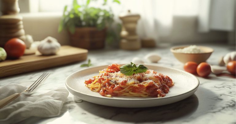 Authentic Italian Spaghetti with Tomato Sauce Recipe