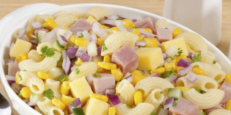 Classic Macaroni Salad with Ham recipe