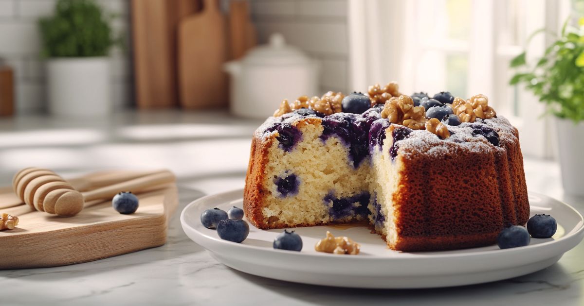 Cottage Cheese Blueberry Breakfast Cake