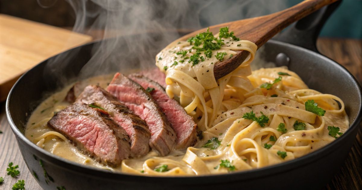 Garlic Butter Steak Lightning Noodles